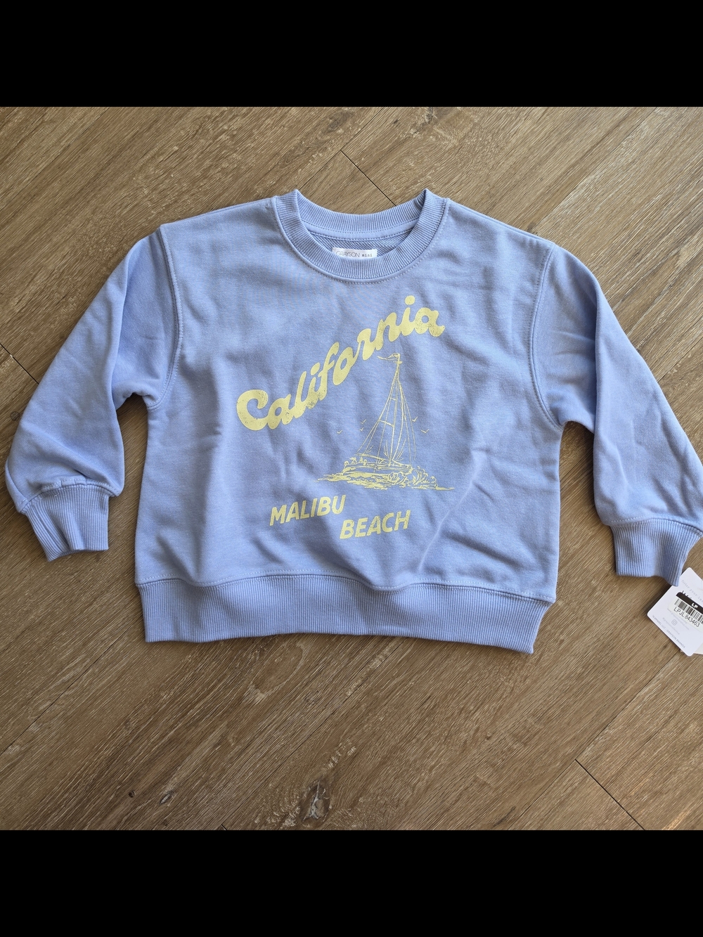 Grayson Mini Toddler Girls California Crewneck Sweatshirt - Periwinkle Blue - Picture 2 of 4